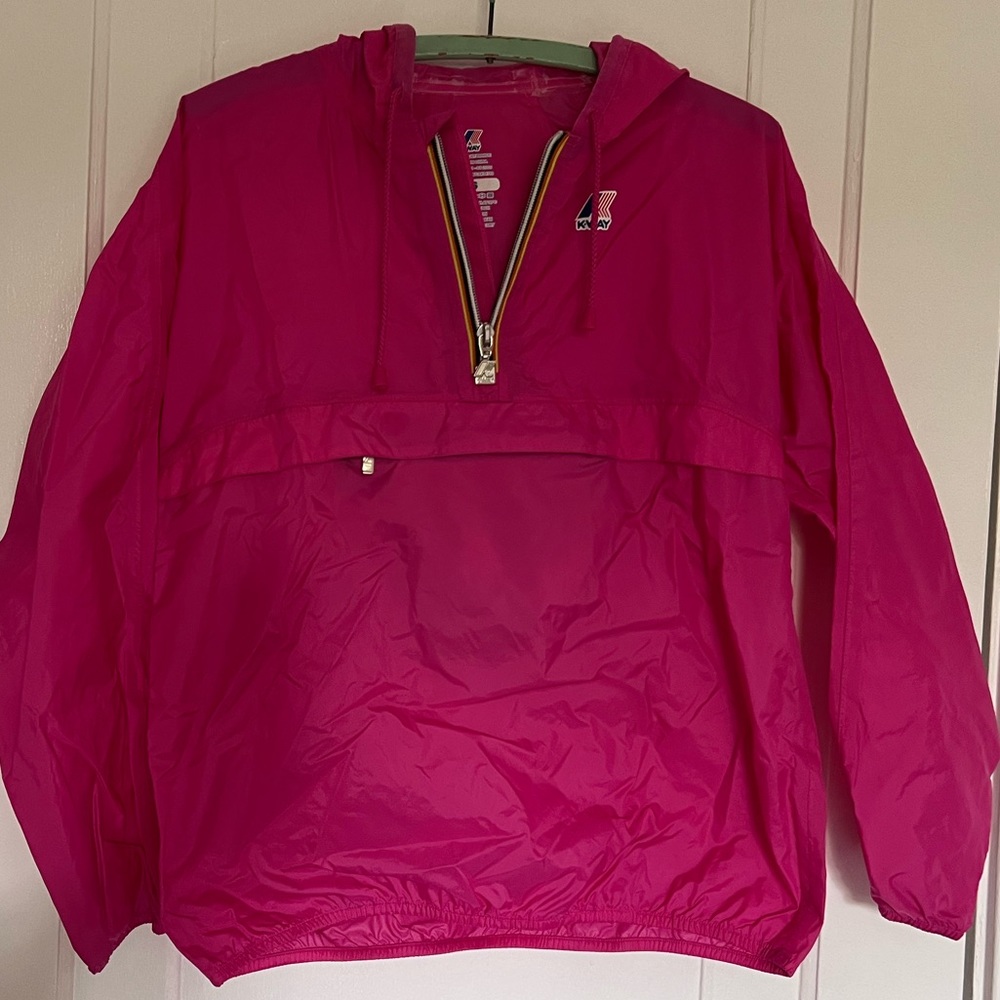 K-Way Pink Women’s Windbreaker Raincoat Size Small